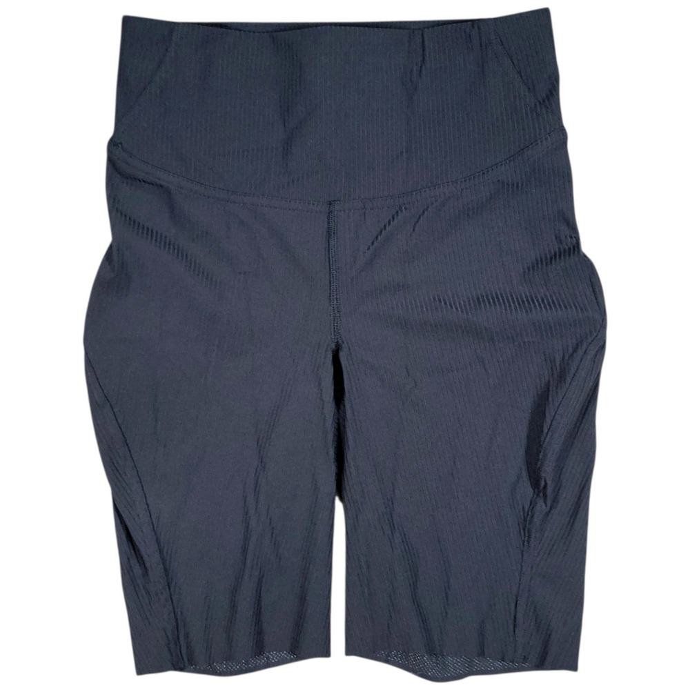 Lululemon Base Pace High-Rise Short 8" Womens 4 Black Ribbed Nulux Activewear